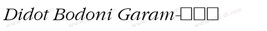 Didot Bodoni Garam字体转换